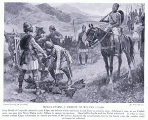 Welsh Paying Tribute in Wolves Heads by Ernest Prater